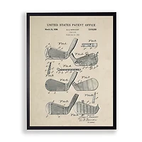 Golf Club Patent Framed Art Print