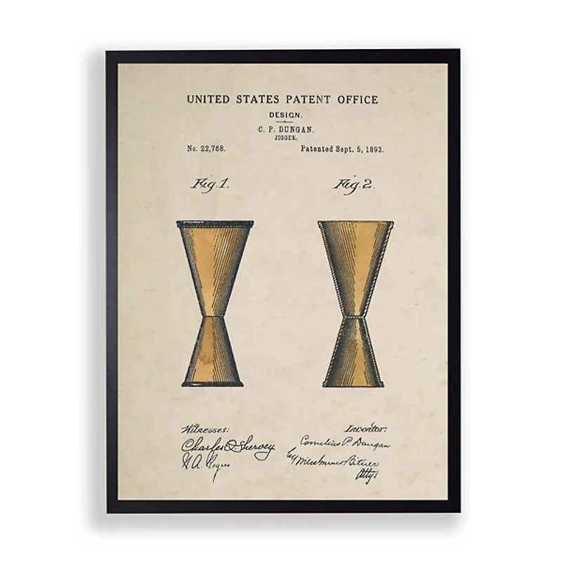 Shot Shaker Patent Framed Art Print