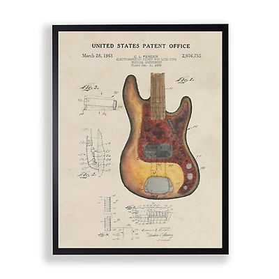 Fender Electric Guitar Framed Art Print