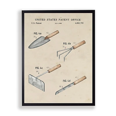 Garden Tools Patent Framed Art Print