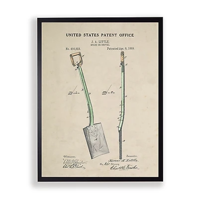 Spade Patent Framed Art Print