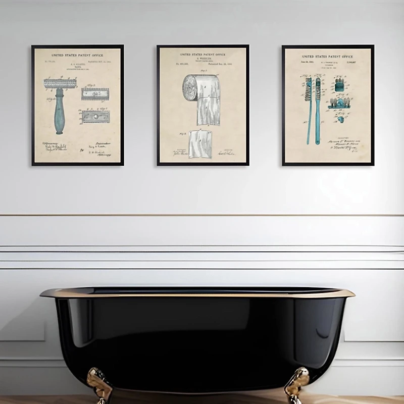 Razor Patent Framed Art Print