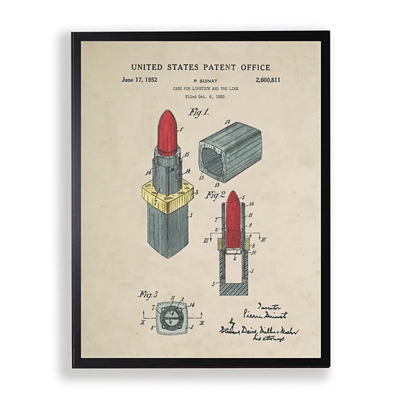 Lipstick Patent Framed Art Print