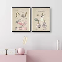 Hair Rollers Patent Framed Art Print
