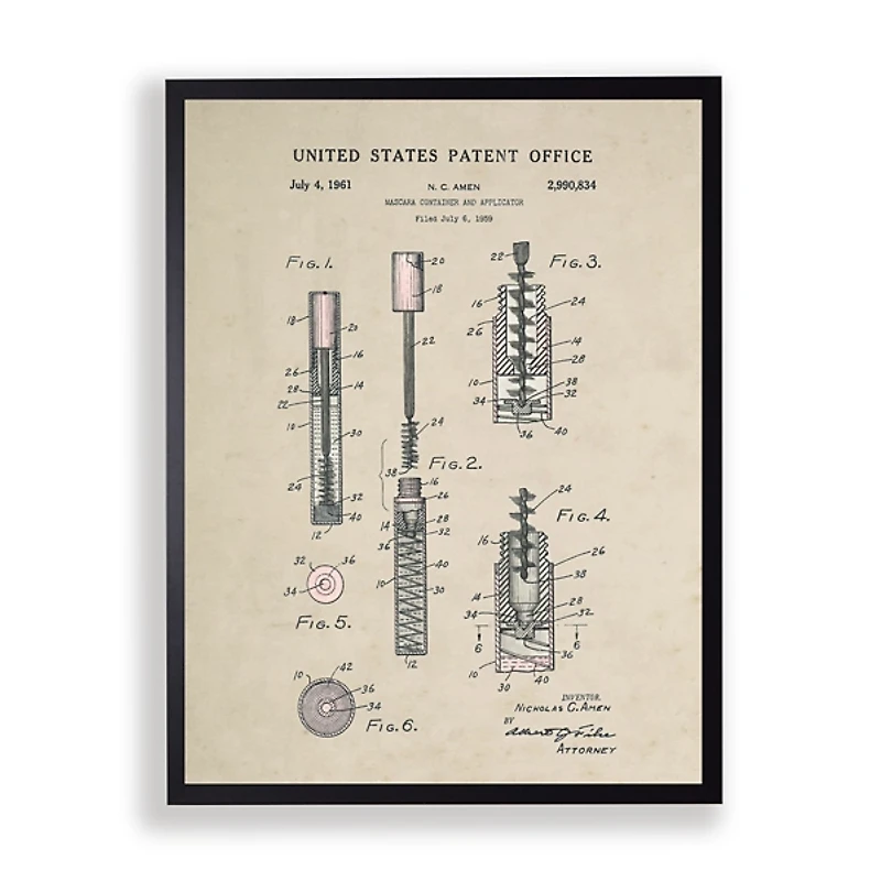 Mascara Patent Framed Art Print