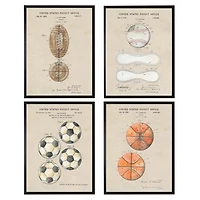 Sports Ball Patents Framed Art Prints