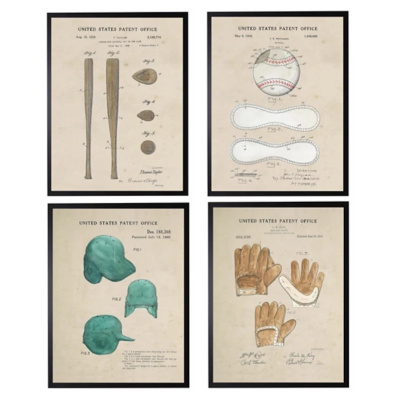Baseball Patents Framed Art Prints