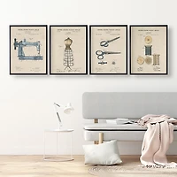 Sewing Patents Framed Art Print
