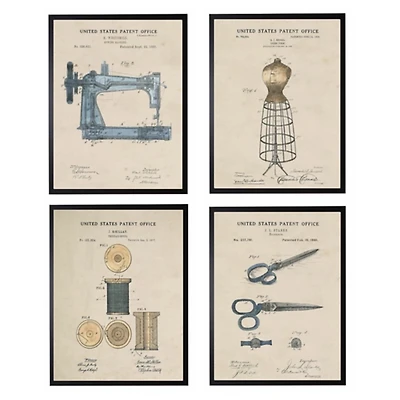 Sewing Patents Framed Art Print