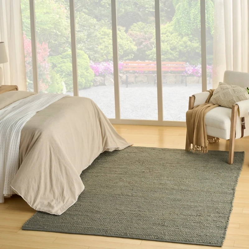 Jaxon Sage Natural Jute Area Rug, 4x6