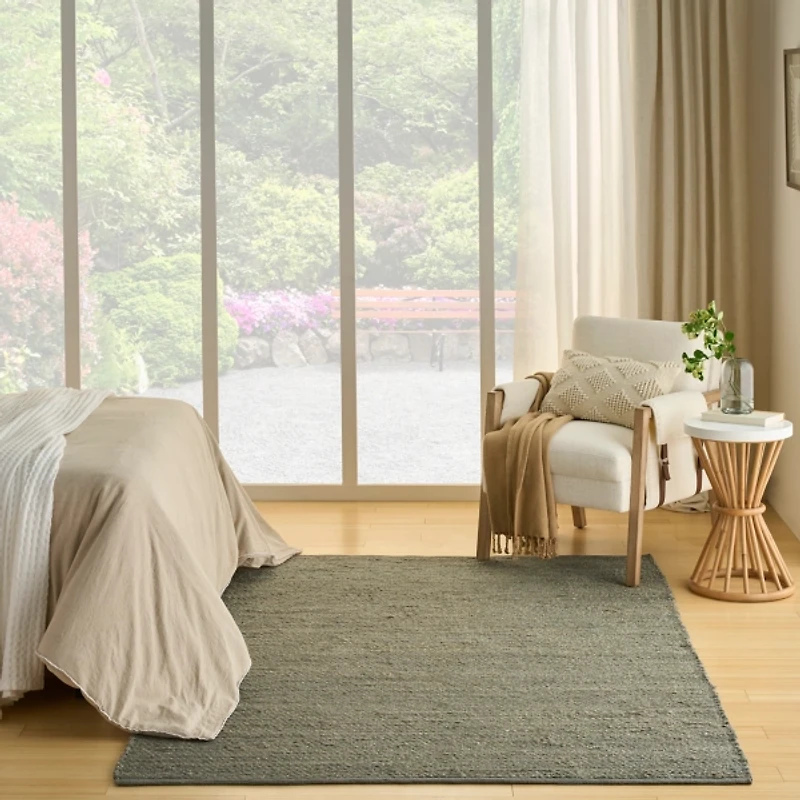 Jaxon Sage Natural Jute Area Rug, 4x6