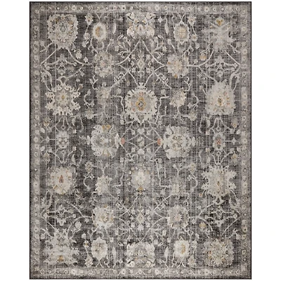 Vintage Charcoal Oushak Area Rug, 8x10