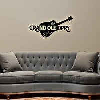 Grand Ole Opry Laser Cut Guitar LED Wall Sign