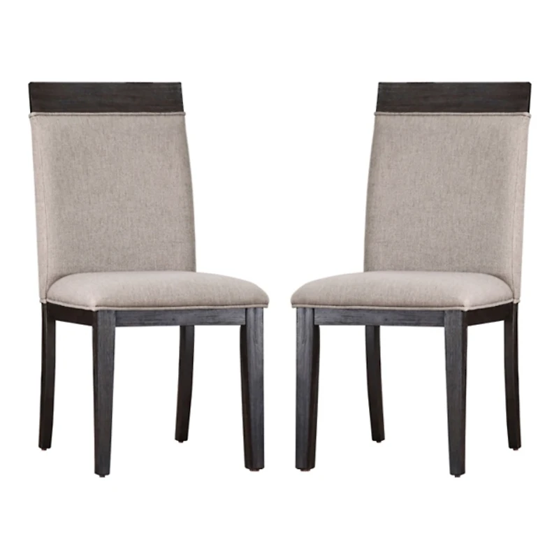 Gray Upholstered Erin Dining Chairs, Set of 2