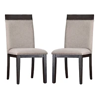 Gray Upholstered Erin Dining Chairs, Set of 2