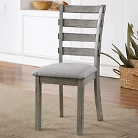 Gray Upholstered Lucas Dining Chairs, Set of 2