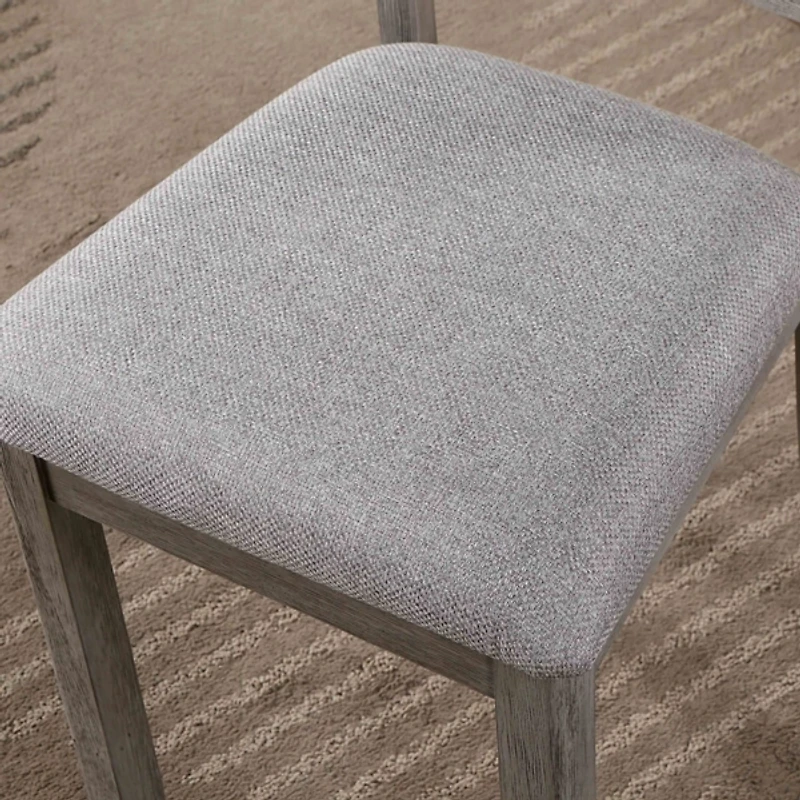 Gray Upholstered Lucas Dining Chairs, Set of 2