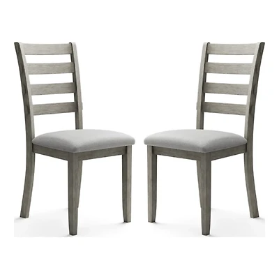 Gray Upholstered Lucas Dining Chairs, Set of 2