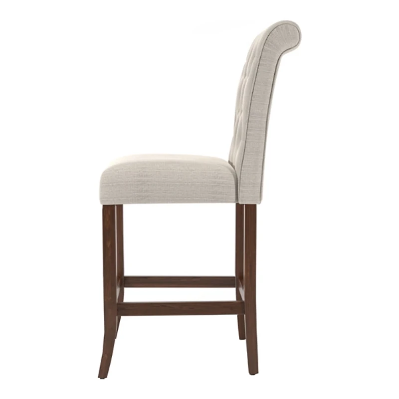 Beige Tufted Landon Counter Stools, Set of 2