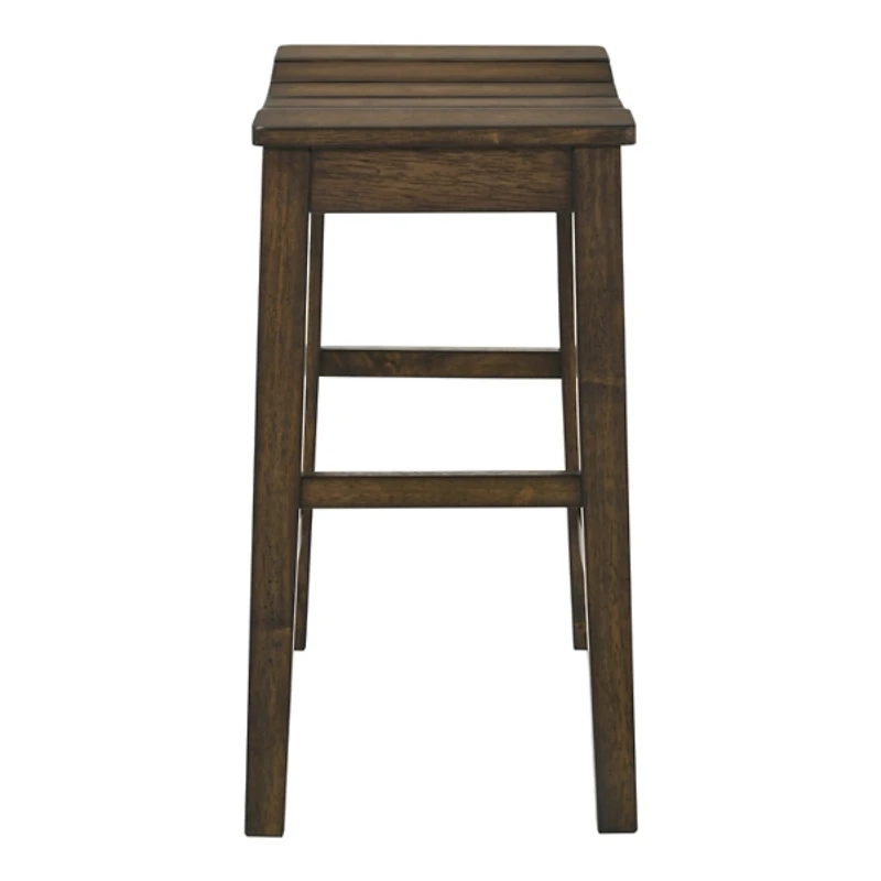 Dark Oak Wood Whitcombe Counter Stools, Set of 2