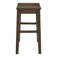 Dark Oak Wood Whitcombe Counter Stools, Set of 2