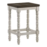 Dark Walnut & White Wood Ema 2-pc. Counter Stools