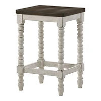 Dark Walnut & White Wood Ema 2-pc. Counter Stools