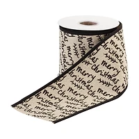 Merry Christmas Script 5 yard Christmas Ribbon