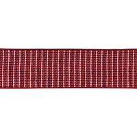Red Houndstooth 10 yard Christmas Ribbon