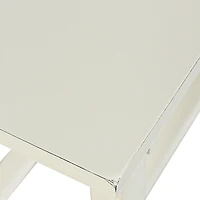 Antique White Wood Noah Bench