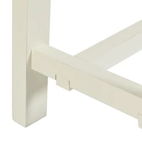 Antique White Wood Noah Bench