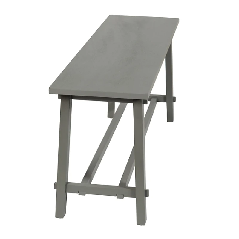 Antique Gray Wood Noah Bench