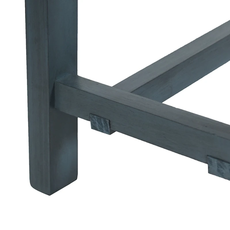 Antique Navy Wood Noah Bench