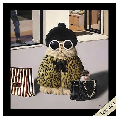 Retail Therapy Cat Framed Art Print