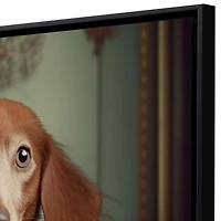 Charming Victorian Dog Framed Canvas Art Print