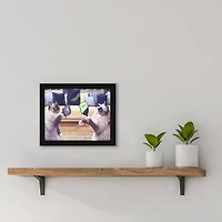 Pickleball Cats Framed Art Print