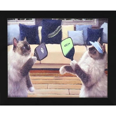 Pickleball Cats Framed Art Print