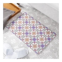 Purple Flower Stone Bath Mat