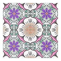 Purple Flower Stone Bath Mat