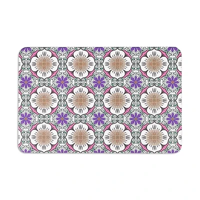 Purple Flower Stone Bath Mat