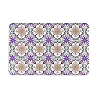 Purple Flower Stone Bath Mat