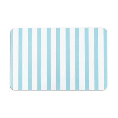 Blue Striped Stone Bath Mat