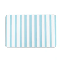 Blue Striped Stone Bath Mat