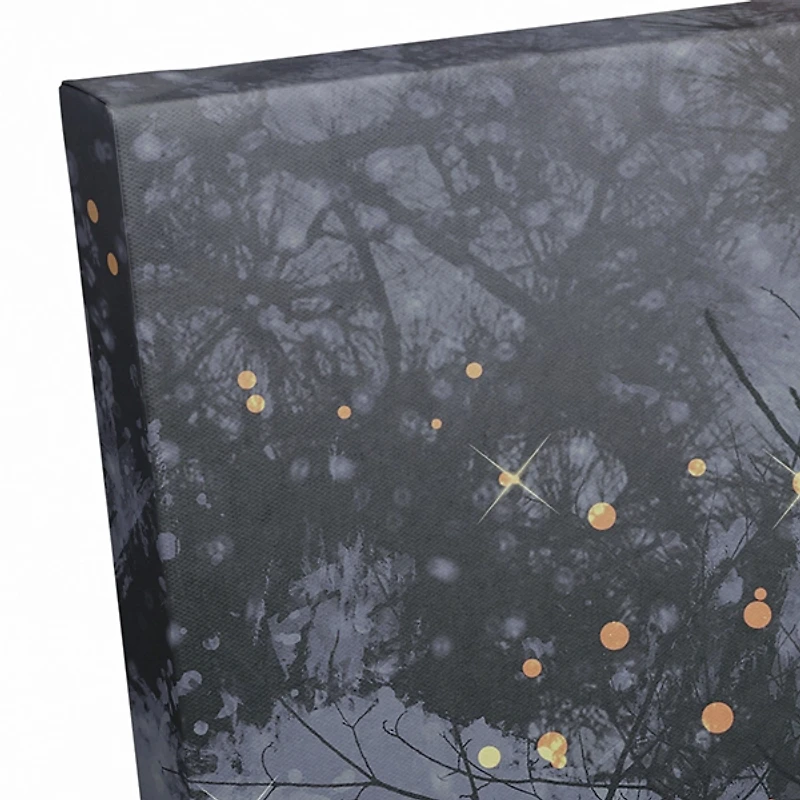 Santa Walking in the Snow Canvas Art Print