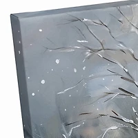 Snow Winter Village Canvas Art Print