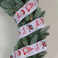 Red and White Snowman 16 yard Christmas Ribbon