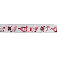 Red and White Snowman 16 yard Christmas Ribbon