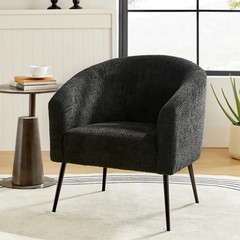 Boucle Chenille George Accent Chair