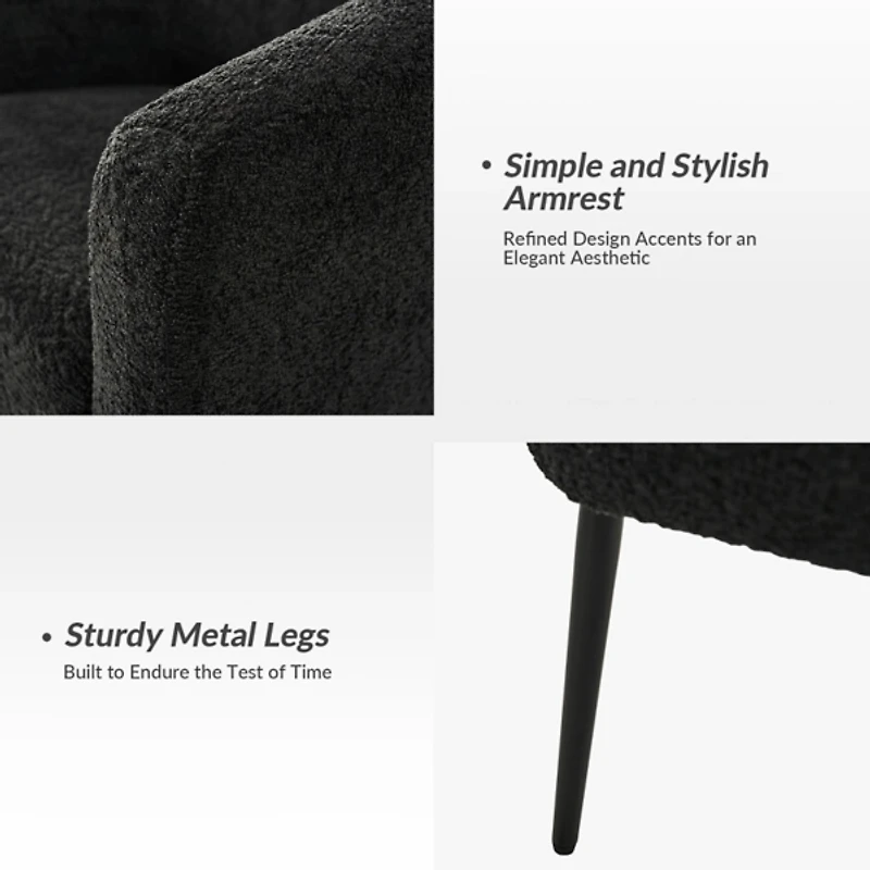 Boucle Chenille George Accent Chair