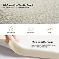 Ivory Boucle Chenille George Accent Chair